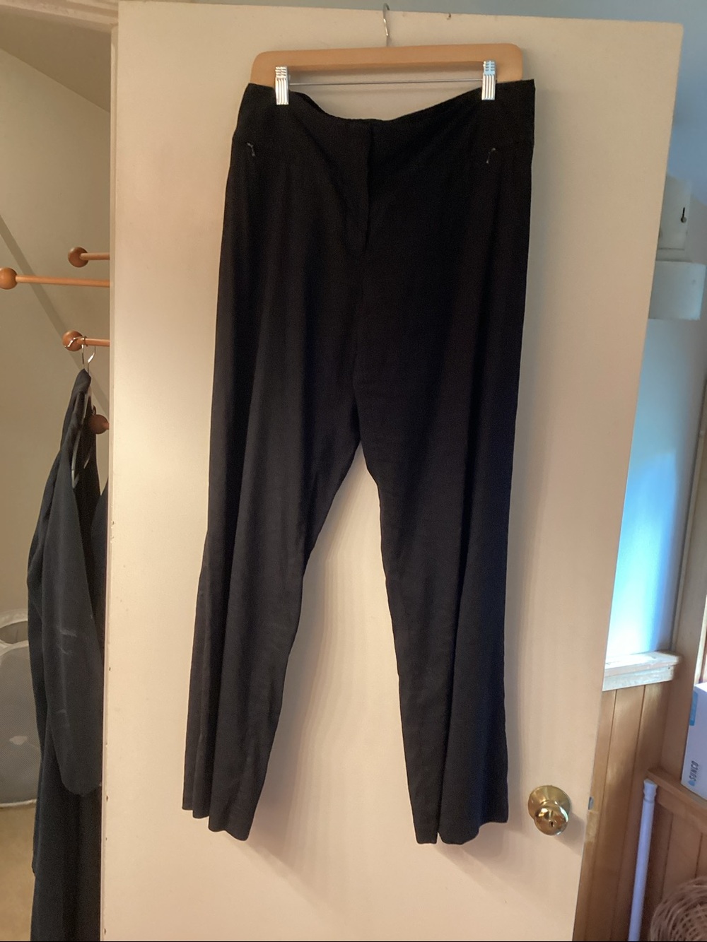 Eileen Fisher Black Wide-Leg Jumpsuit Pants